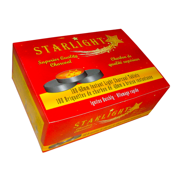 STARLIGHT CHARCOAL 33 MM* 18 PK RED PACK OR 40MM